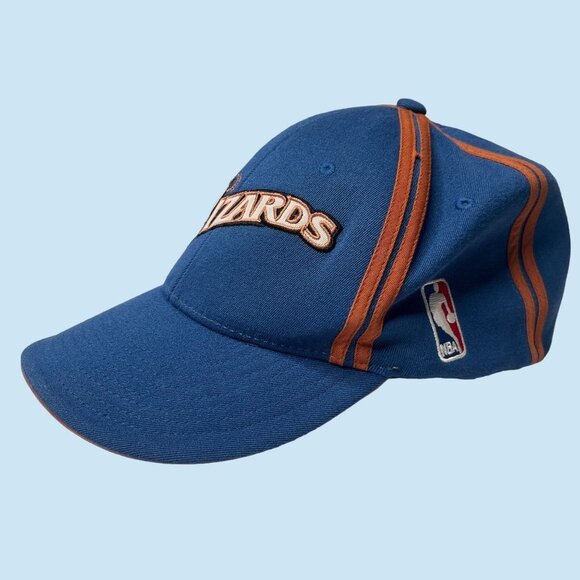 Washington Wizards‎ Hat Cap Fitted Mens L Blue Orange NBA Basketball Adjustable - Picture 3 of 10